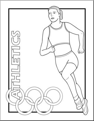 Clip Art: Summer Olympics Event Illustrations: Athletics B&W