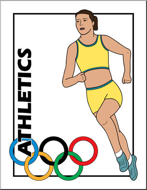 Clip Art: Summer Olympics Event Illustrations: Athletics Color