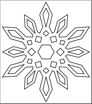 Clip Art: Snowflake 2 B&W