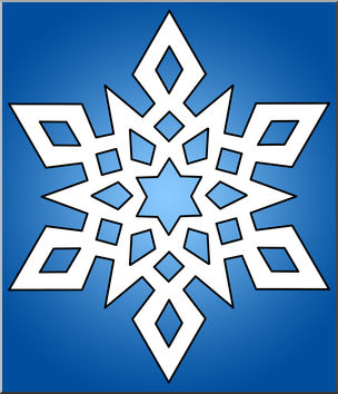 Clip Art: Snowflake 3 Color
