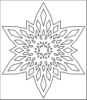 Clip Art: Snowflake 4 B&W