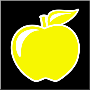 Clip Art: Colors: Apple Inverted 05: Yellow Color