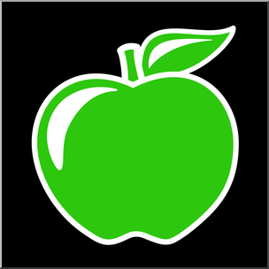 Clip Art: Colors: Apple Inverted 07: Green Color