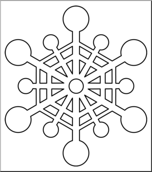 Clip Art: Snowflake 6 B&W