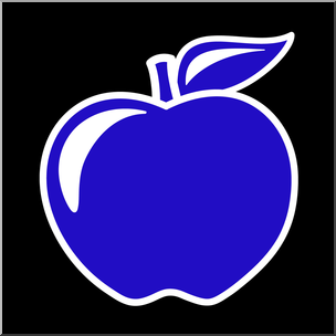 Clip Art: Colors: Apple Inverted 10: Blue Violet Color