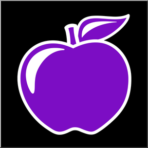 Clip Art: Colors: Apple Inverted 11: Violet Color