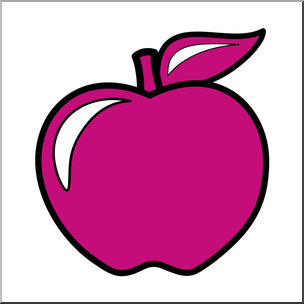 Clip Art: Colors: Apple 11: Red Violet Color