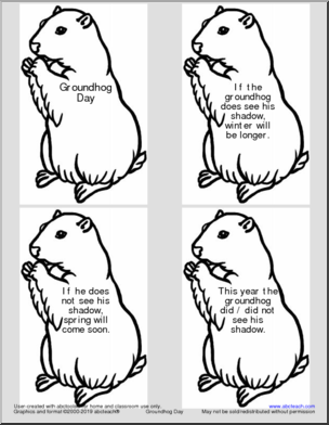 Groundhog Day shape-booklet
