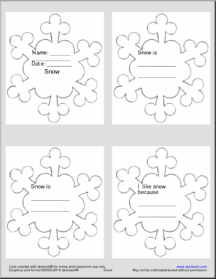Snow shape-booklet