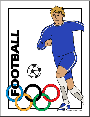 Clip Art: Summer Olympics Event Illustrations: Football Color
