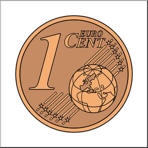 Clip Art: Euro 1 Cent Color