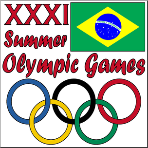 Clip Art: 2016 Summer Olympics 3 Color