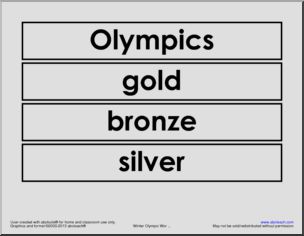 Word Wall: Olympics: Sports (upper elem)