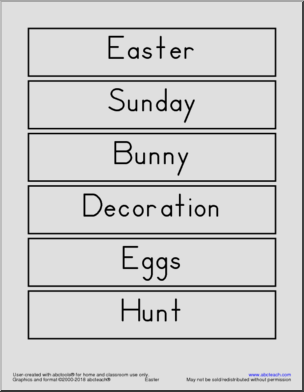 Easter Word Wall