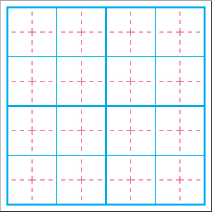 Clip Art: 2 Inch Grid Color