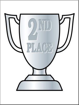 Clip Art: Trophy: Second Place Color 2