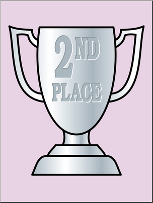 Clip Art: Trophy: Second Place Color 1