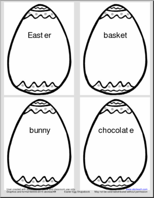 Shapebook: Easter Vocabulary Cards