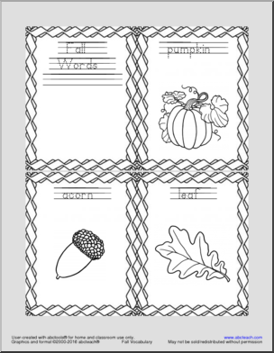 Shapebook: Fall Vocabulary Booklet
