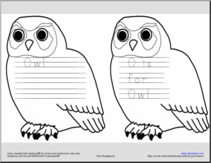 Shapebook: Owl (O is for Owl)