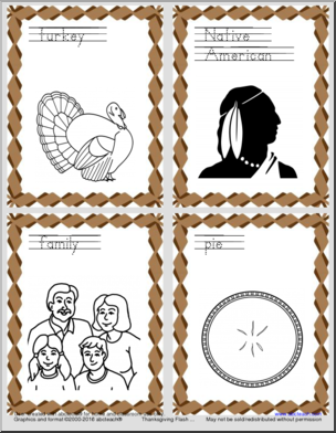 Shapebook: Thanksgiving Vocabulary Booklet
