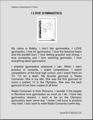 Fiction: I Love Gymnastics (primary/elem)