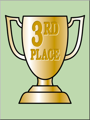 Clip Art: Trophy: Third Place Color 1