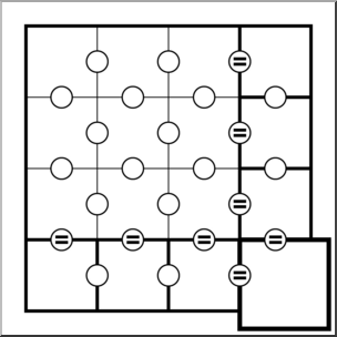 Clip Art: 3×3 Calculation Grid AA