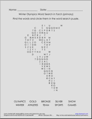 Word Search: Olympics: Torch (primary)