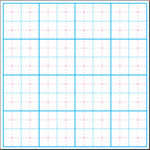 Clip Art: 4 Inch Grid Color