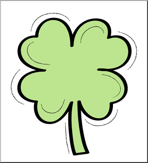 Clip Art: Four Leaf Clover Color 2