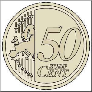 Clip Art: Euro 50 Centcolor