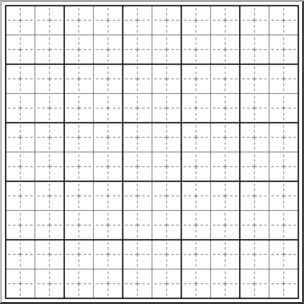 Clip Art: 5 Inch Grid B&W