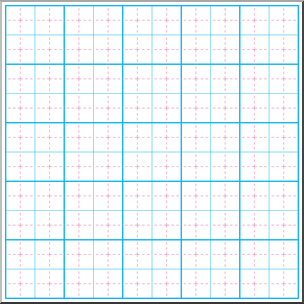 Clip Art: 5 Inch Grid Color