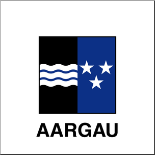 Clip Art: Flags: Aargau Color