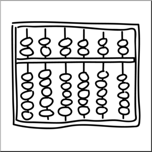Clip Art: Abacus 1 B&W
