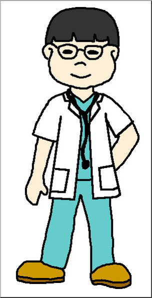 Clip Art: Kids: Boy Doctor Color