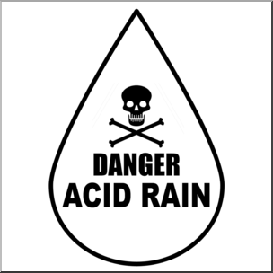 Clip Art: Acid Rain B&W