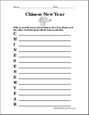 Acrostic Form: Chinese New Year