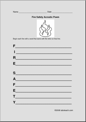 Acrostic Form: Fire Safety