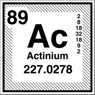 Clip Art: Elements: Actinium B&W