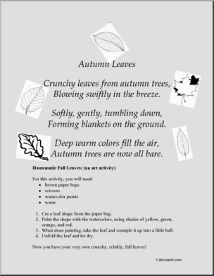 Activity: Leaves (pre-school/primary)