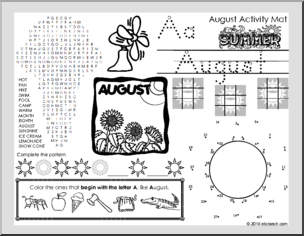 August Activity Mat Set (primary)