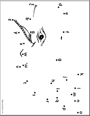 Dot to Dot: Whale (alphabet)