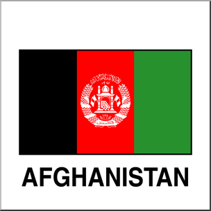 Clip Art: Flags: Afghanistan Color