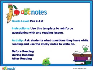Interactive: Flipchart: Reading Questions: Template