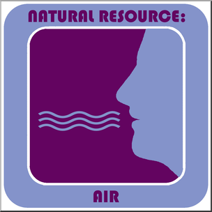 Clip Art: Natural Resources: Air Color Labeled