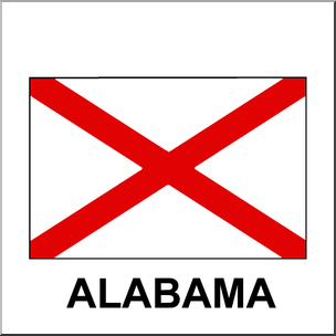 Clip Art: Flags: Alabama Color