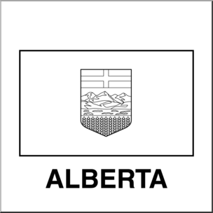 Clip Art: Flags: Alberta B&W