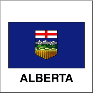 Clip Art: Flags: Alberta Color